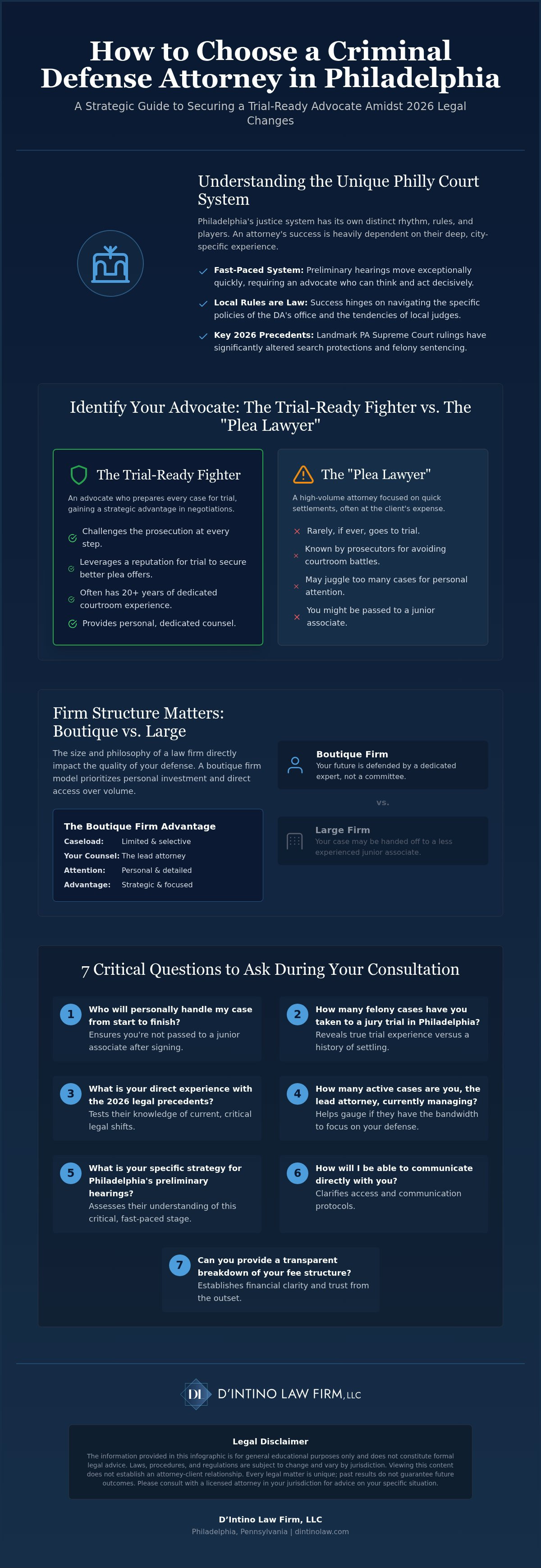 How to Choose a Criminal Defense Attorney in Philadelphia: A 2026 Guide