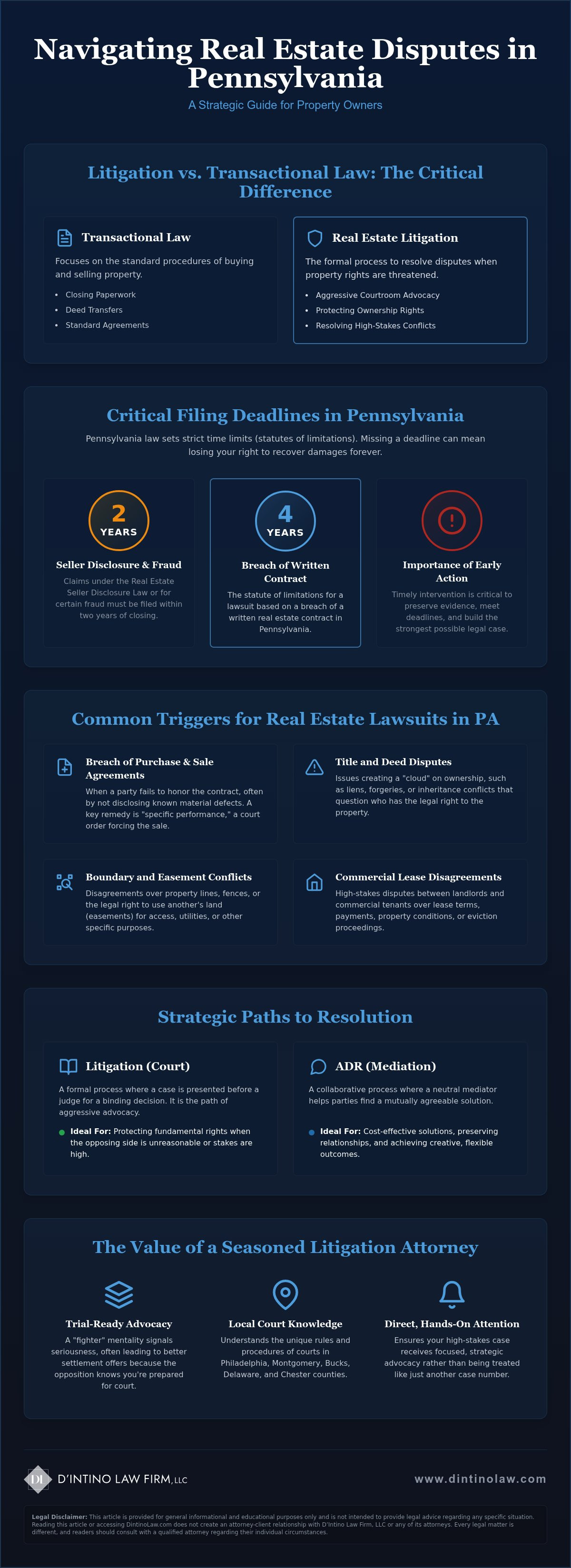 Real Estate Litigation Attorney Pennsylvania: Resolving Property Disputes