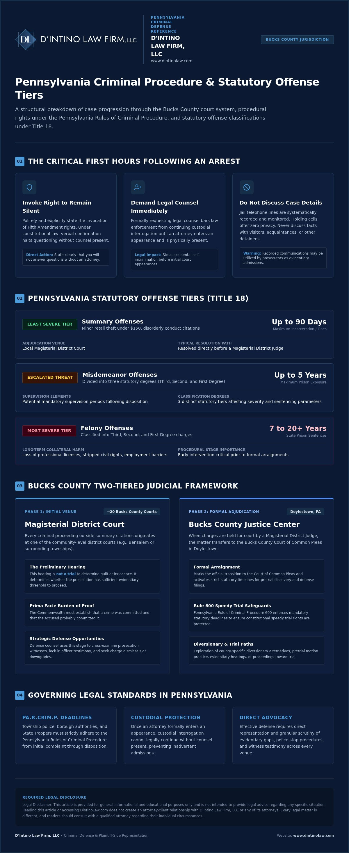 Bucks County Criminal Attorney: Strategic Defense for Pennsylvania Charges