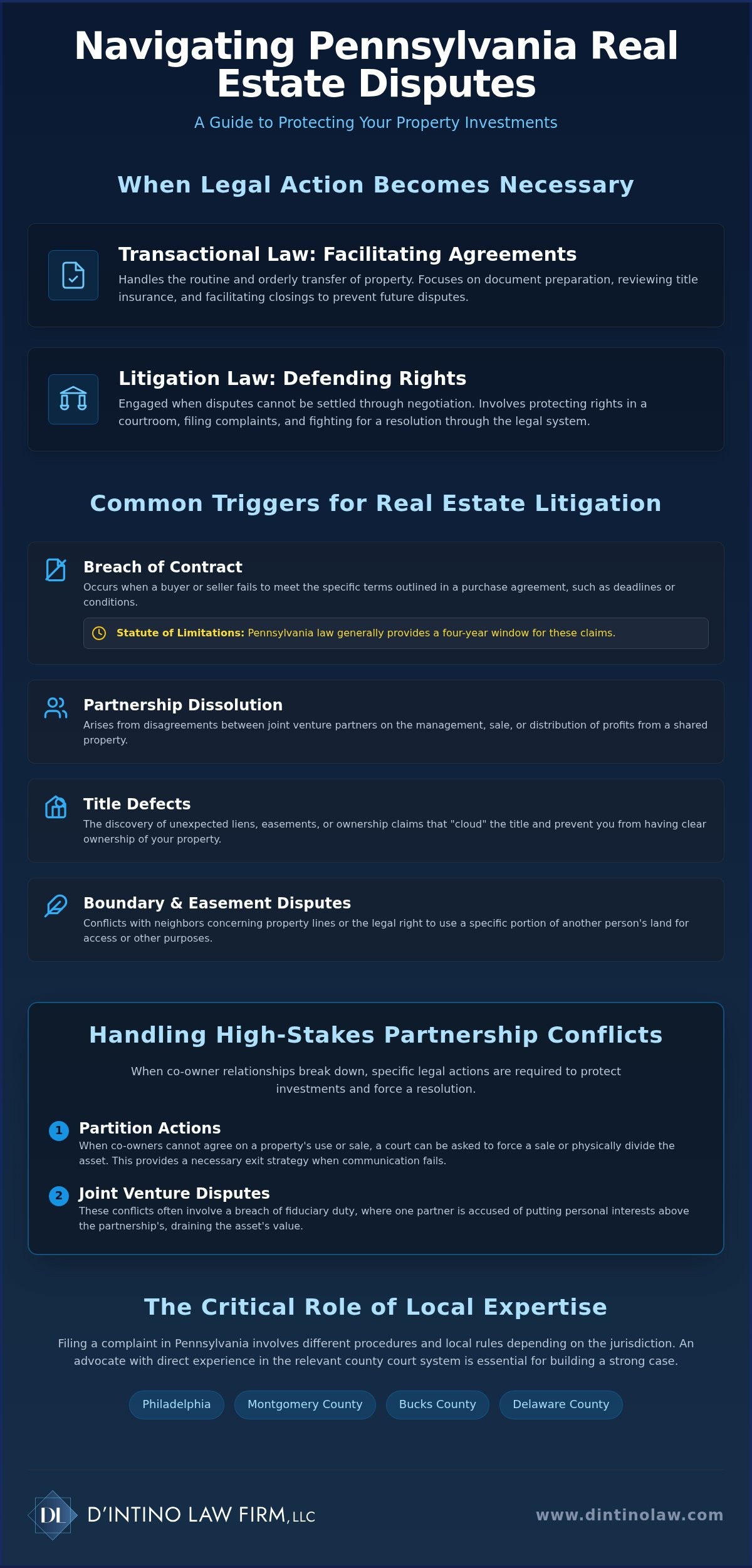 Pennsylvania Real Estate Lawyers: A Guide to Litigation and Dispute Resolution