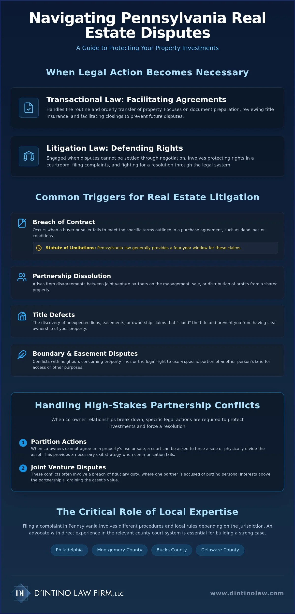 Pennsylvania Real Estate Lawyers: A Guide to Litigation and Dispute Resolution